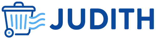 JUDITH 蓝色横向洗衣篮主题 logo